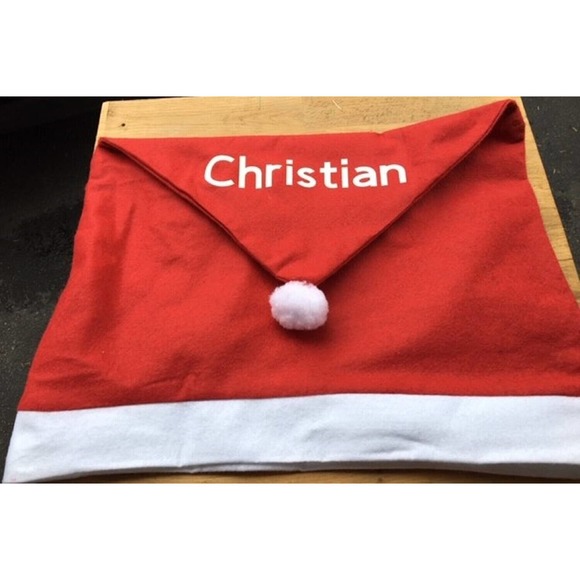 Christmas Chair Cover Personalized Customized Made to Order - Picture 1 of 7